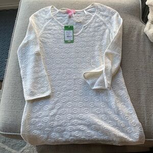 Lily Pulitzer White Benton Tunic Sweater